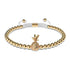 Pina colada | Or 18 carats | Blanc | Ananas Cristal | Bracelet Charmballa en macramé